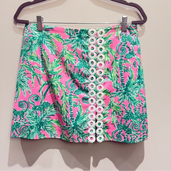 NWOT- Lilly Pulitzer Prosecco Pink Hanging Around Tawney Monkey Skort Size 6 - Picture 1 of 9